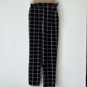 Black and white work pants
